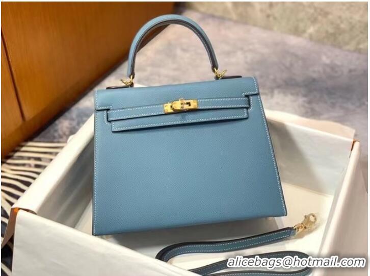 Top Quality Hermes Original Epsom Leather KEL2578 blue