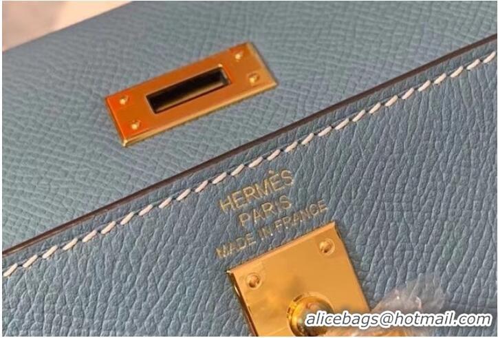 Top Quality Hermes Original Epsom Leather KEL2578 blue