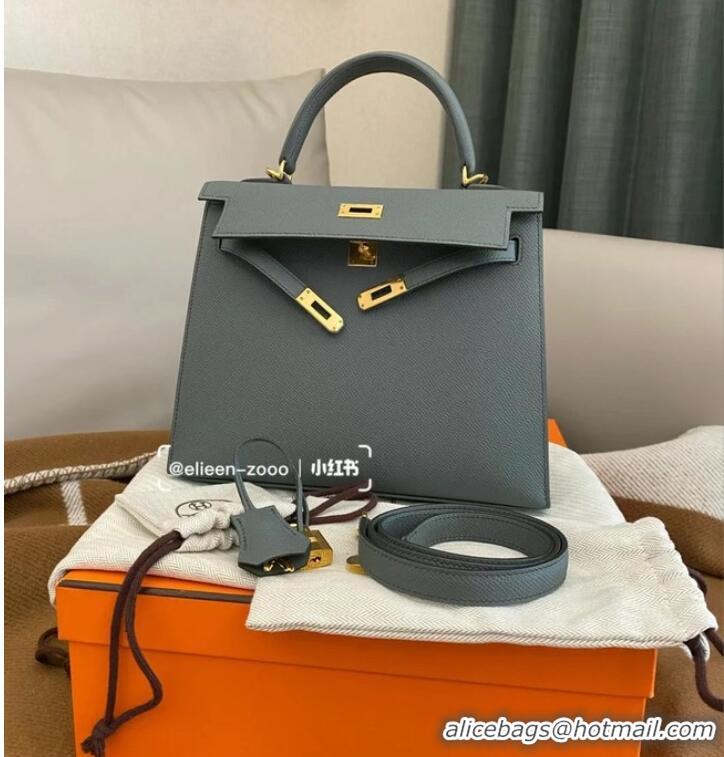 Modern Classic Hermes Original Epsom Leather KEL2578 Elephant grey