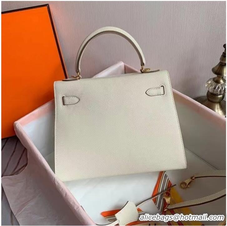 Buy Discount Hermes Original Epsom Leather KEL2578 white