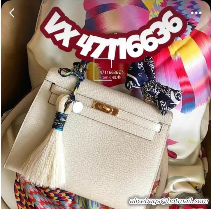 Buy Discount Hermes Original Epsom Leather KEL2578 white