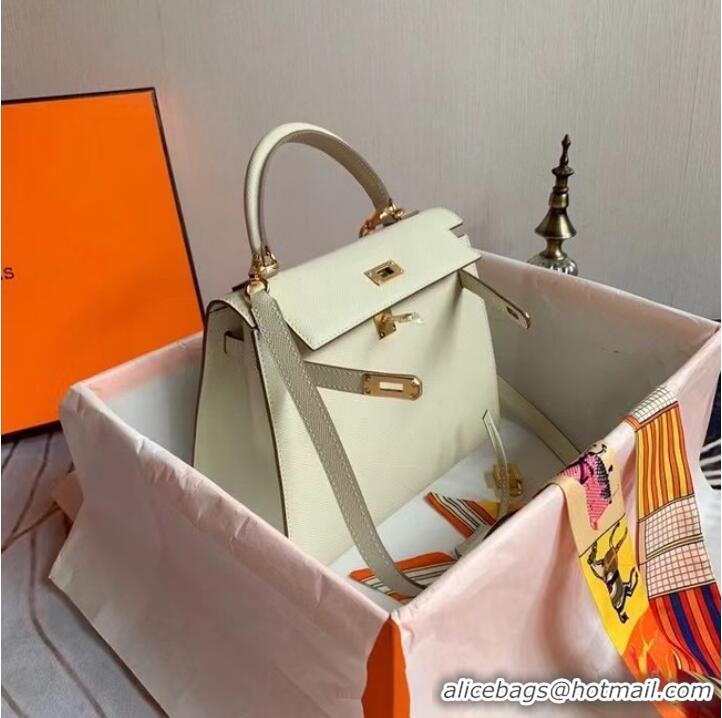 Buy Discount Hermes Original Epsom Leather KEL2578 white