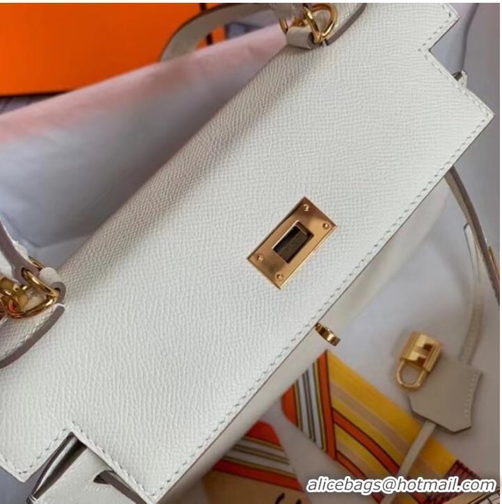 Buy Discount Hermes Original Epsom Leather KEL2578 white