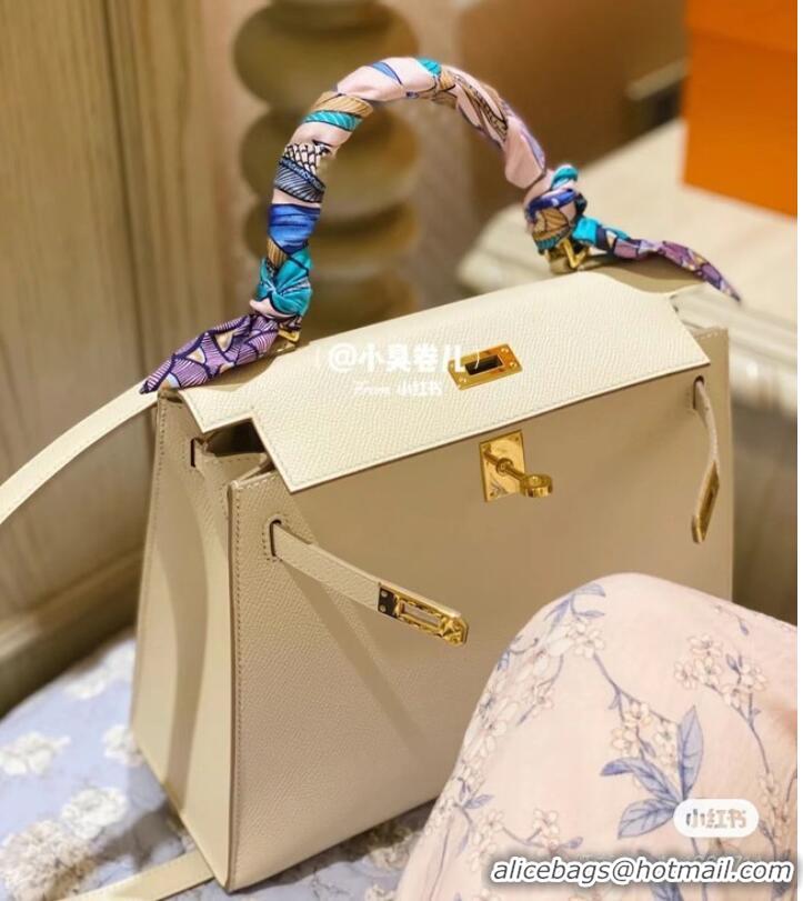 Buy Discount Hermes Original Epsom Leather KEL2578 white