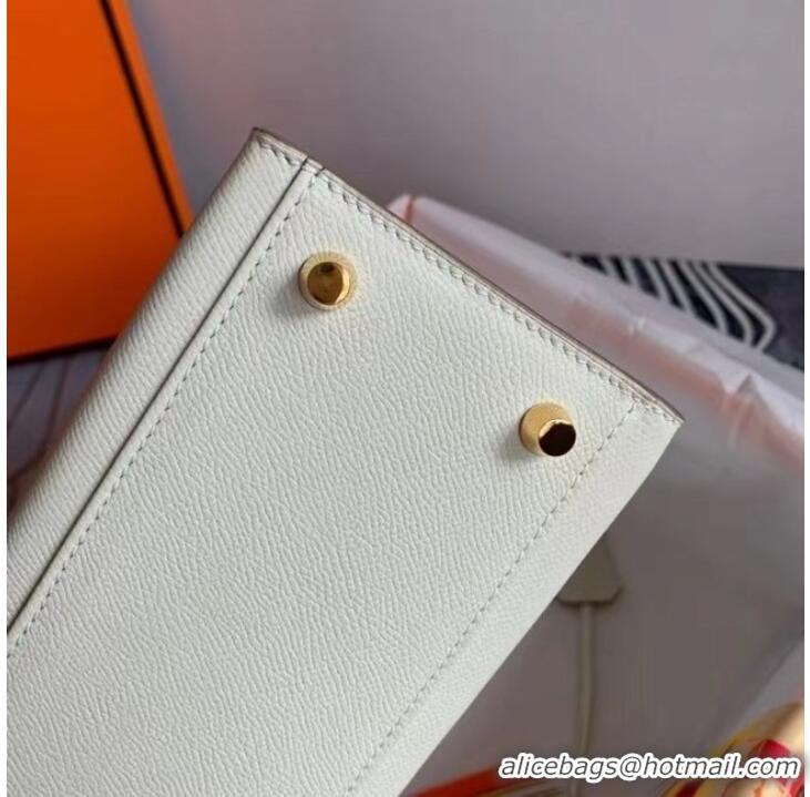 Buy Discount Hermes Original Epsom Leather KEL2578 white