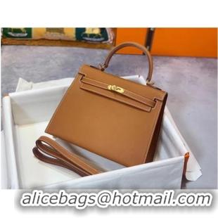 New Product Hermes Original Epsom Leather KEL2578 brown