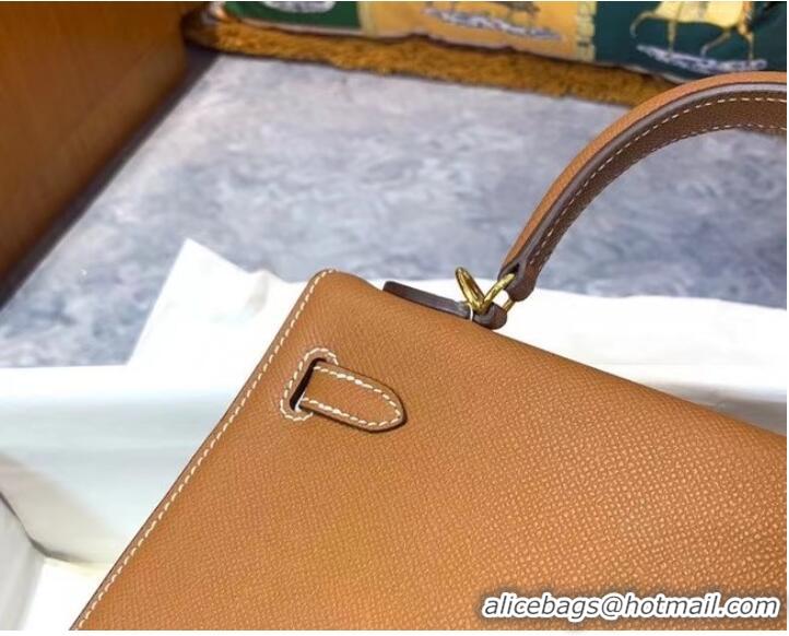 New Product Hermes Original Epsom Leather KEL2578 brown