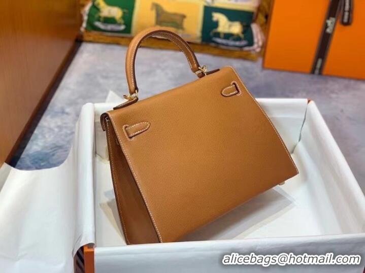 New Product Hermes Original Epsom Leather KEL2578 brown