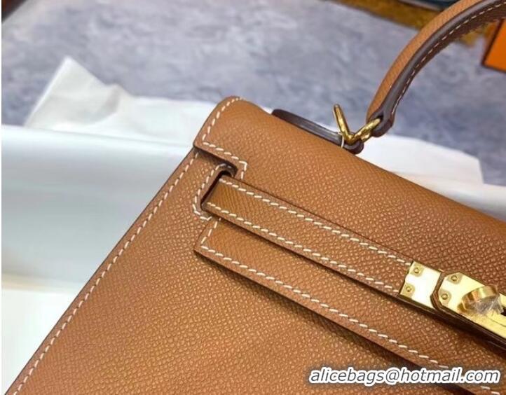 New Product Hermes Original Epsom Leather KEL2578 brown