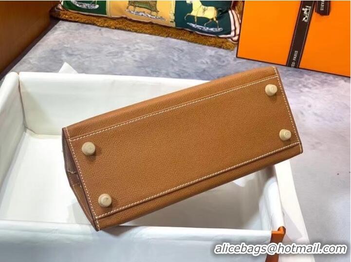 New Product Hermes Original Epsom Leather KEL2578 brown