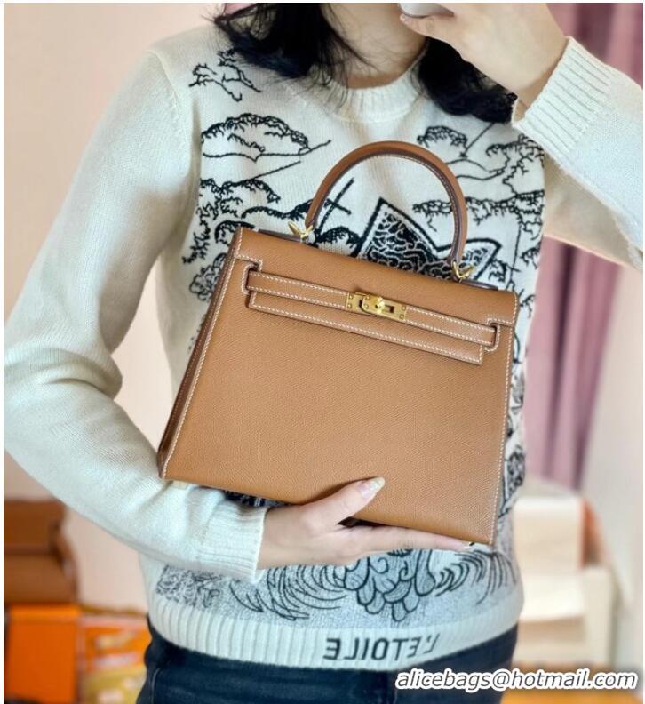 New Product Hermes Original Epsom Leather KEL2578 brown