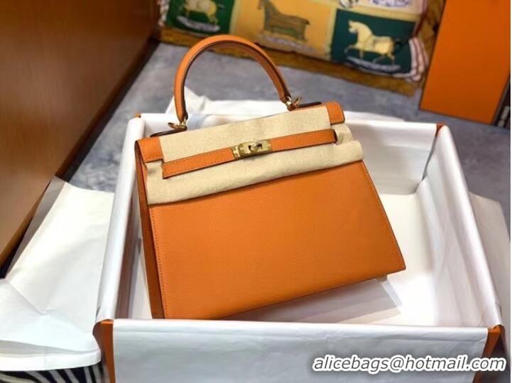 Wholesale Hermes Original Epsom Leather KEL2578 orange