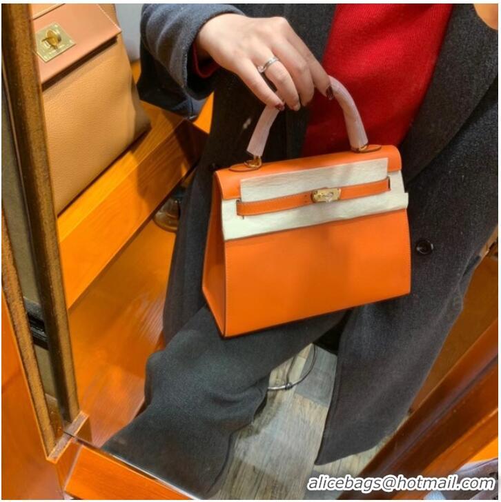 Wholesale Hermes Original Epsom Leather KEL2578 orange