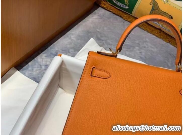 Wholesale Hermes Original Epsom Leather KEL2578 orange