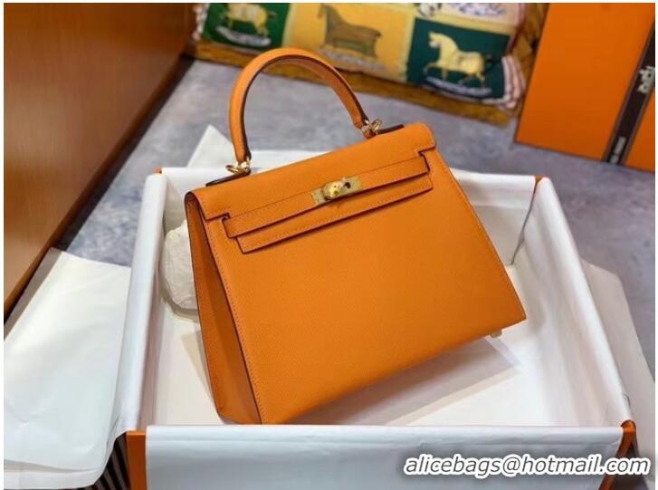 Wholesale Hermes Original Epsom Leather KEL2578 orange