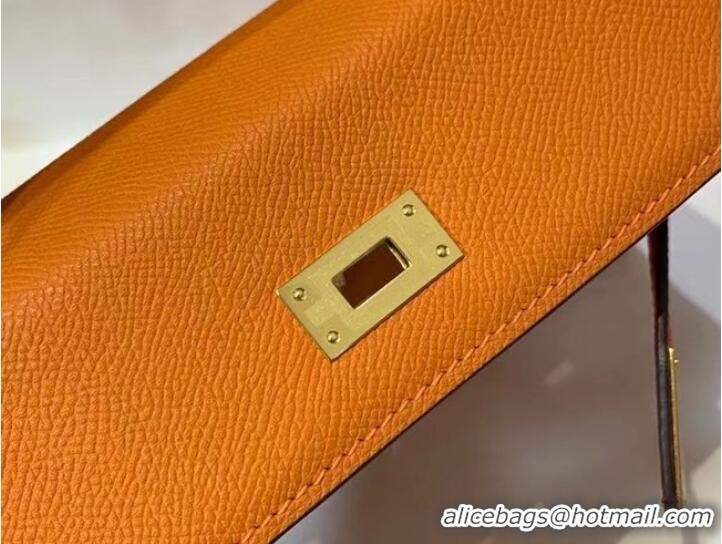 Wholesale Hermes Original Epsom Leather KEL2578 orange