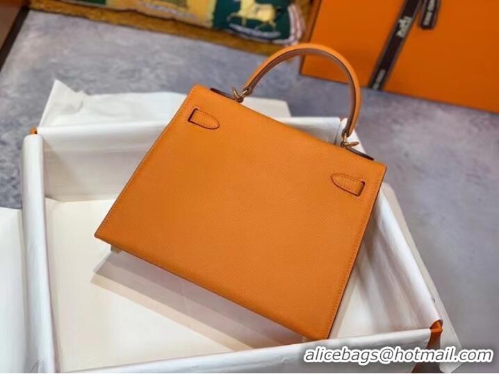 Wholesale Hermes Original Epsom Leather KEL2578 orange