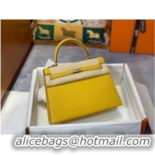 New Fashion Hermes Original Epsom Leather KEL2578 lemon