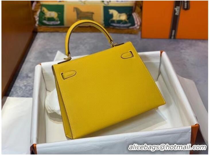 New Fashion Hermes Original Epsom Leather KEL2578 lemon