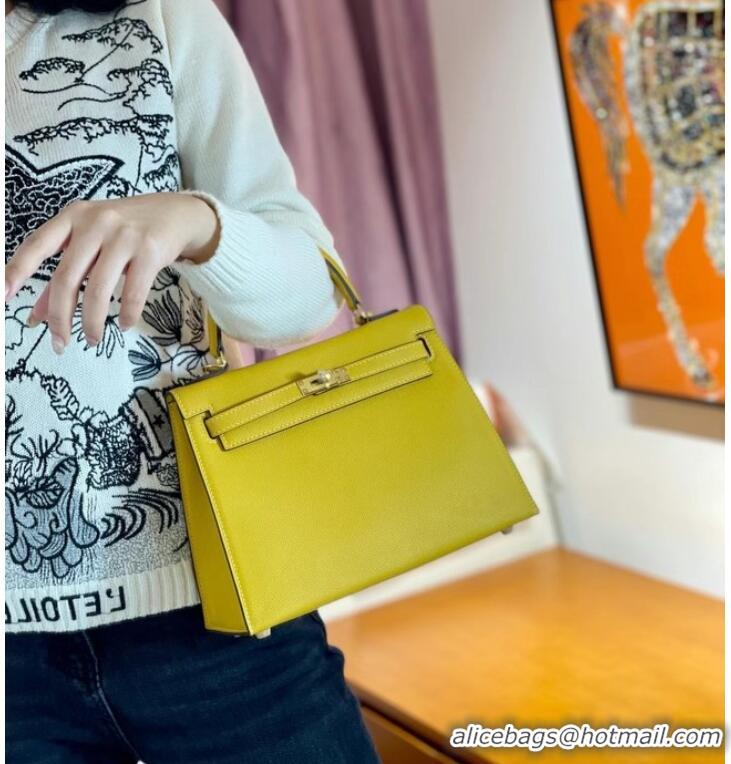 New Fashion Hermes Original Epsom Leather KEL2578 lemon