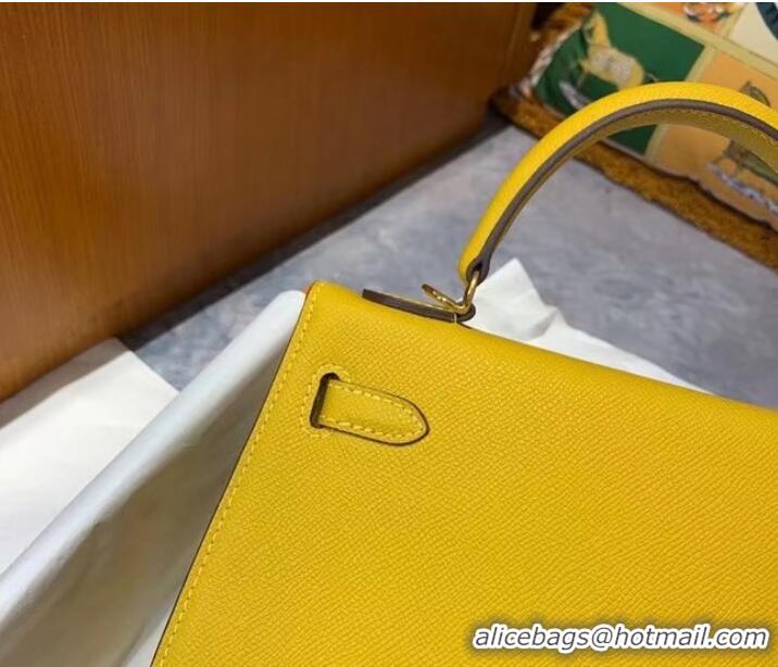 New Fashion Hermes Original Epsom Leather KEL2578 lemon