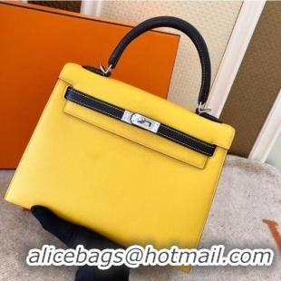 Buy Discount Hermes Original Epsom Leather KEL2578 yellow&black