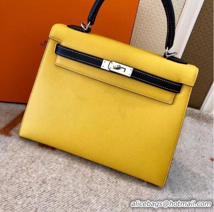 Buy Discount Hermes Original Epsom Leather KEL2578 yellow&black