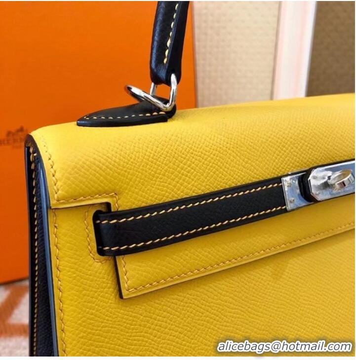 Buy Discount Hermes Original Epsom Leather KEL2578 yellow&black