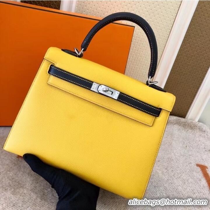 Buy Discount Hermes Original Epsom Leather KEL2578 yellow&black