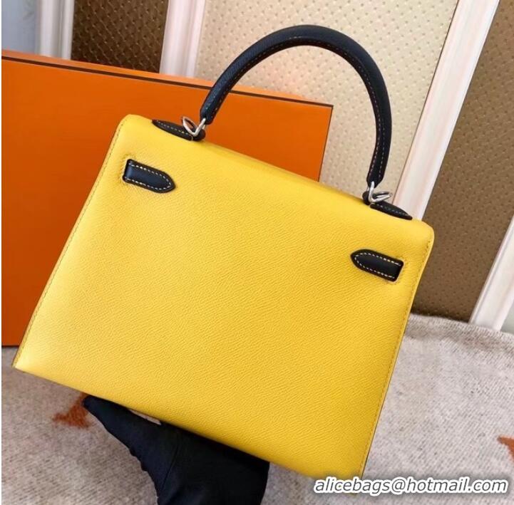 Buy Discount Hermes Original Epsom Leather KEL2578 yellow&black