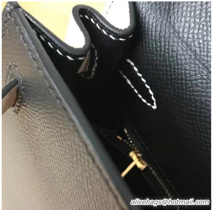 New Product Hermes Original Epsom Leather KEL2578 black&cream