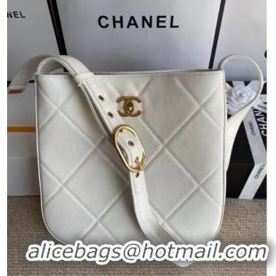 Shop Duplicate Chanel leather Shoulder Bag AS2844 white