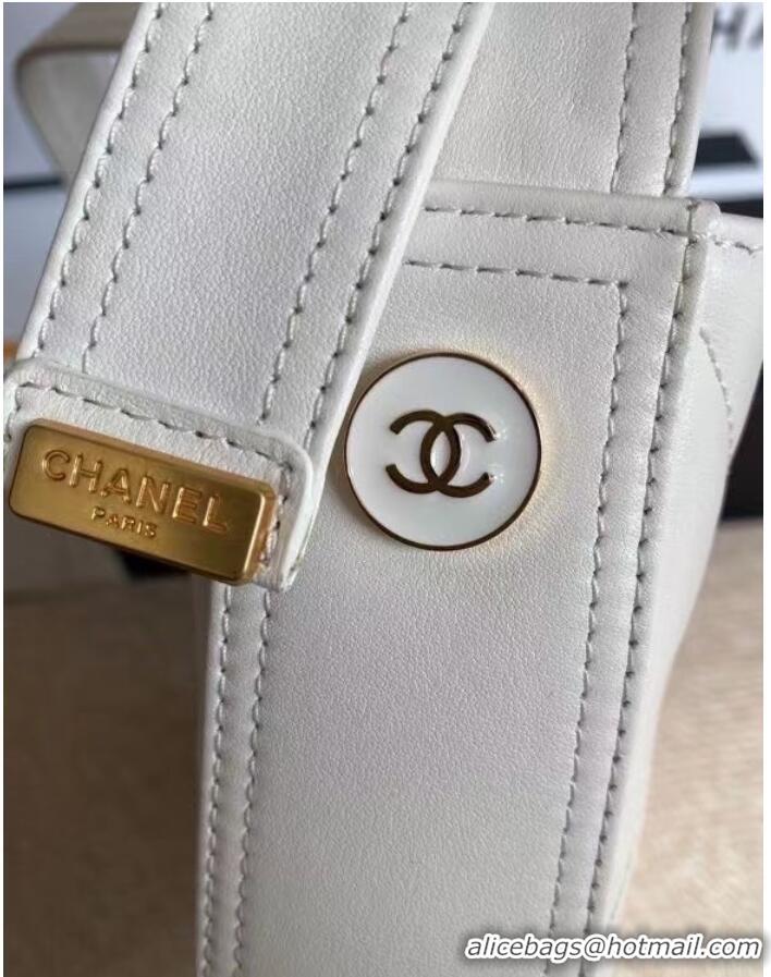 Shop Duplicate Chanel leather Shoulder Bag AS2844 white