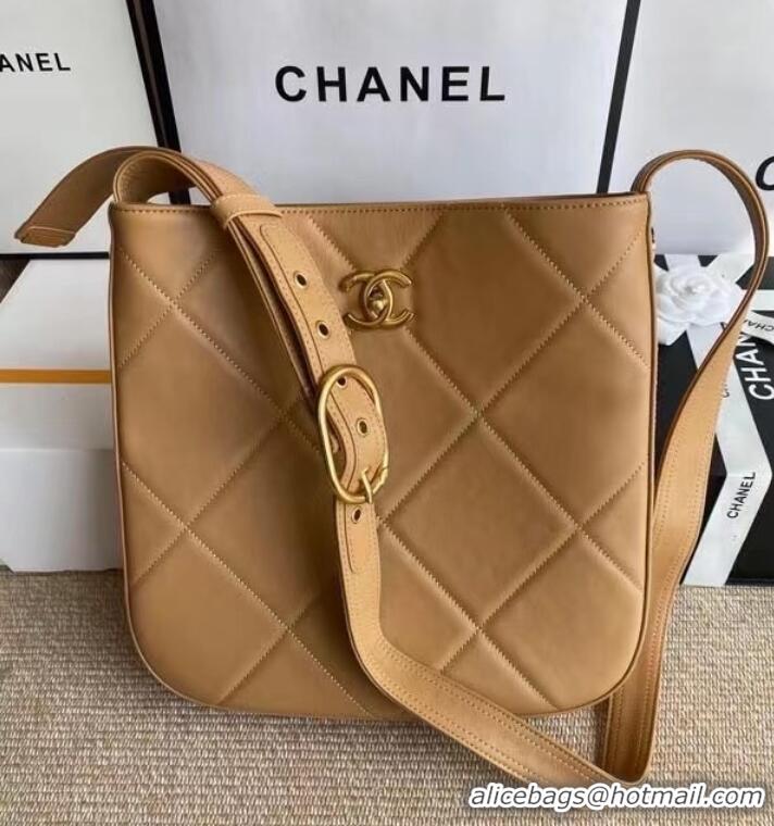 Spot Bulk Chanel leather Shoulder Bag AS2844 Apricot