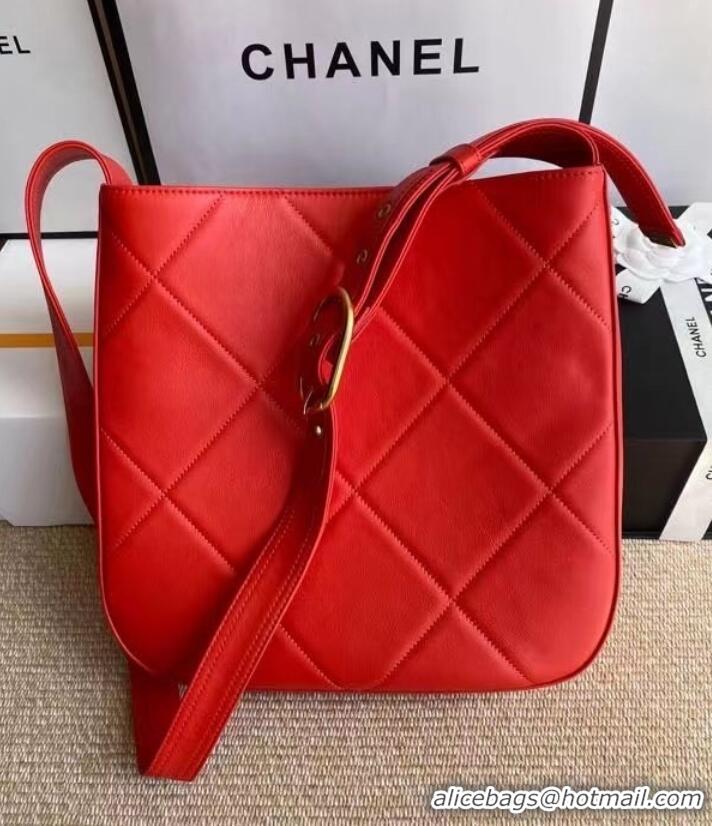 Unique Grade Chanel leather Shoulder Bag AS2844 red