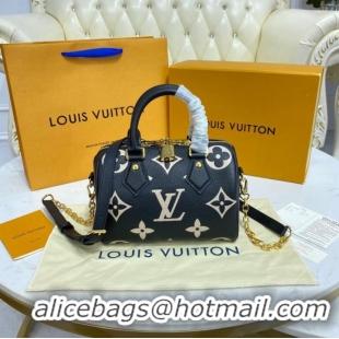 Inexpensive Louis Vuitton SPEEDY BANDOULIERE 20 M58953 Black&Beige