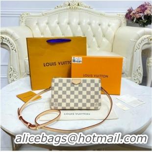 Good Quality Louis vuitton Damier Azur Canvas DOUBLE ZIP POCHETTE M80084