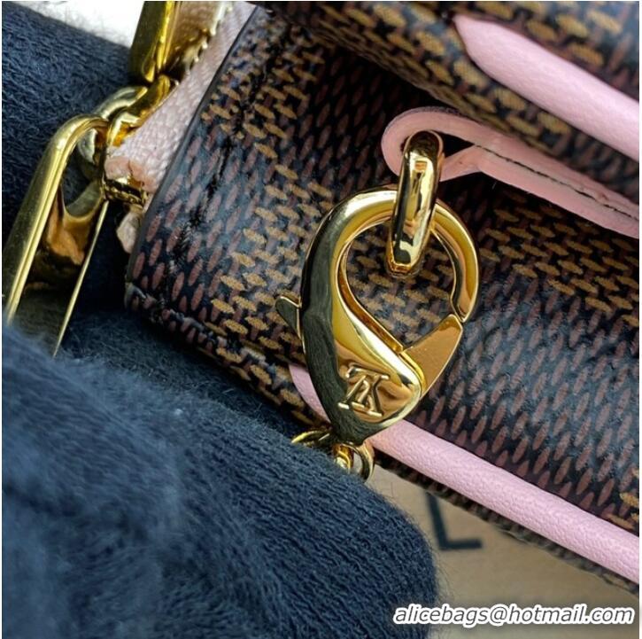 Luxurious Louis vuitton Damier Ebene Canvas DOUBLE ZIP POCHETTE M80084