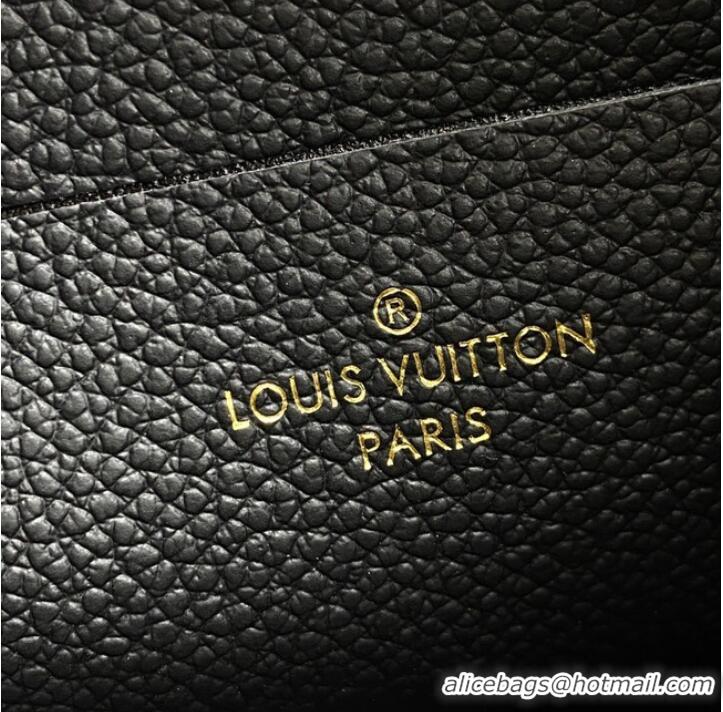 Buy Cheapest Louis vuitton Monogram Empreinte DOUBLE ZIP POCHETTE M80084 Black&Beige