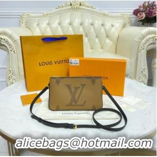 Buy Classic Louis vuitton Canvas DOUBLE ZIP POCHETTE M80084 brown