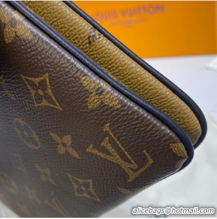 Buy Classic Louis vuitton Canvas DOUBLE ZIP POCHETTE M80084 brown