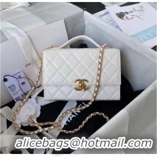 Buy Discount Chanel leather Shoulder Bag AS2796 white