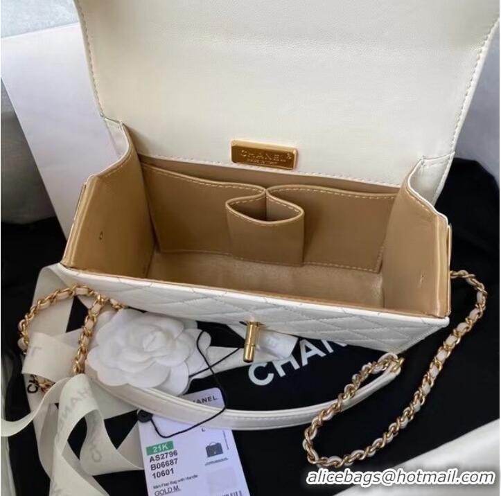 Buy Discount Chanel leather Shoulder Bag AS2796 white