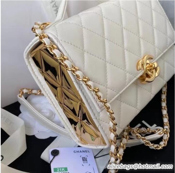 Buy Discount Chanel leather Shoulder Bag AS2796 white