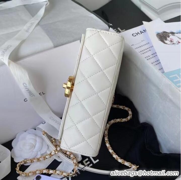 Buy Discount Chanel leather Shoulder Bag AS2796 white