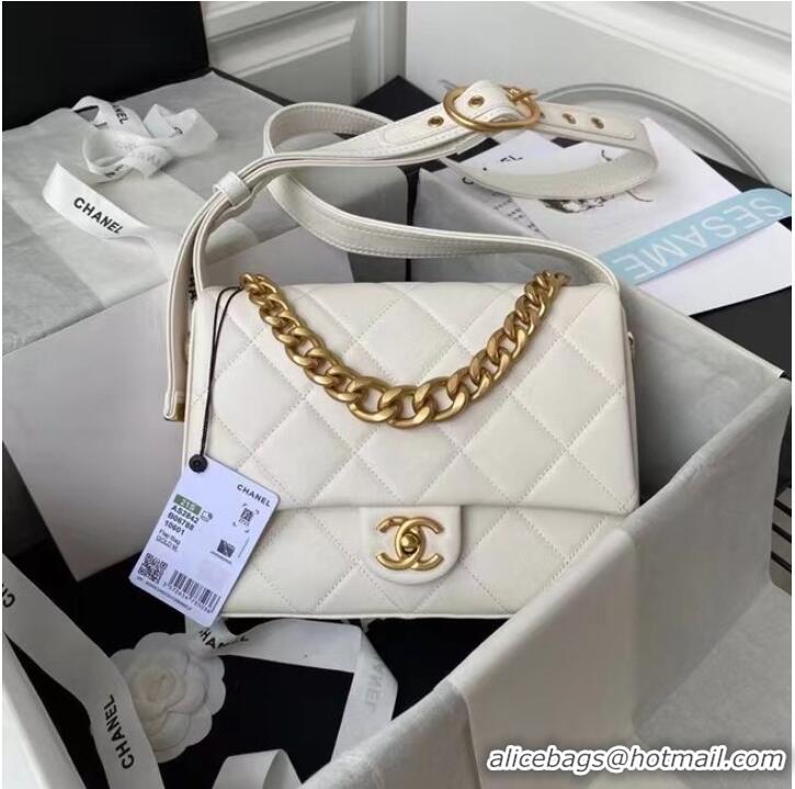 Buy Fashionable Chanel leather Shoulder Bag AS2842 white