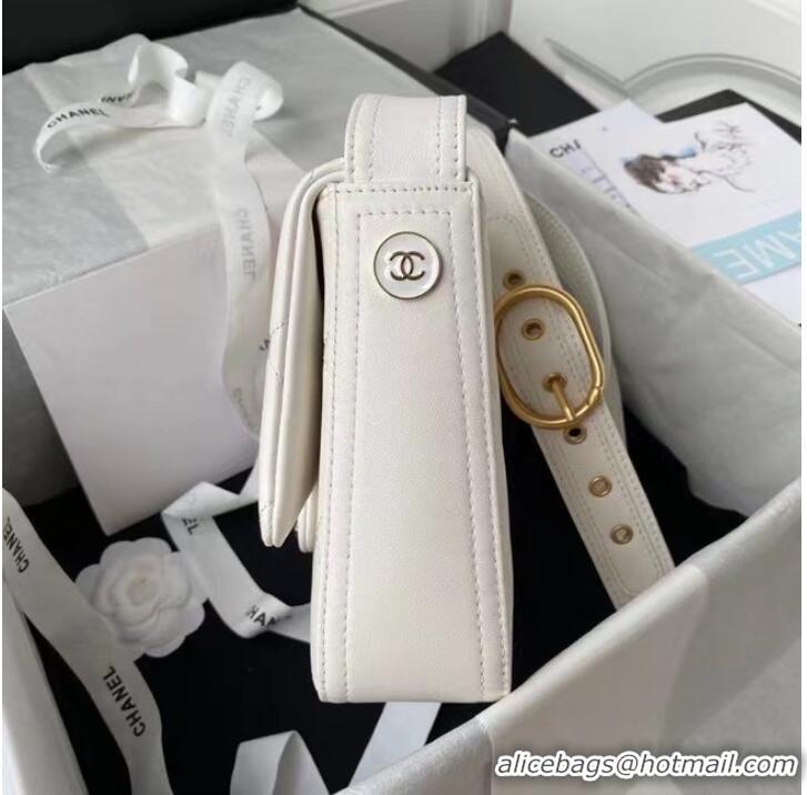 Buy Fashionable Chanel leather Shoulder Bag AS2842 white