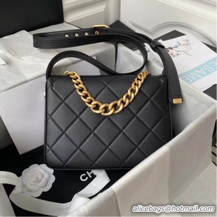 Super Quality Chanel leather Shoulder Bag AS2842 black