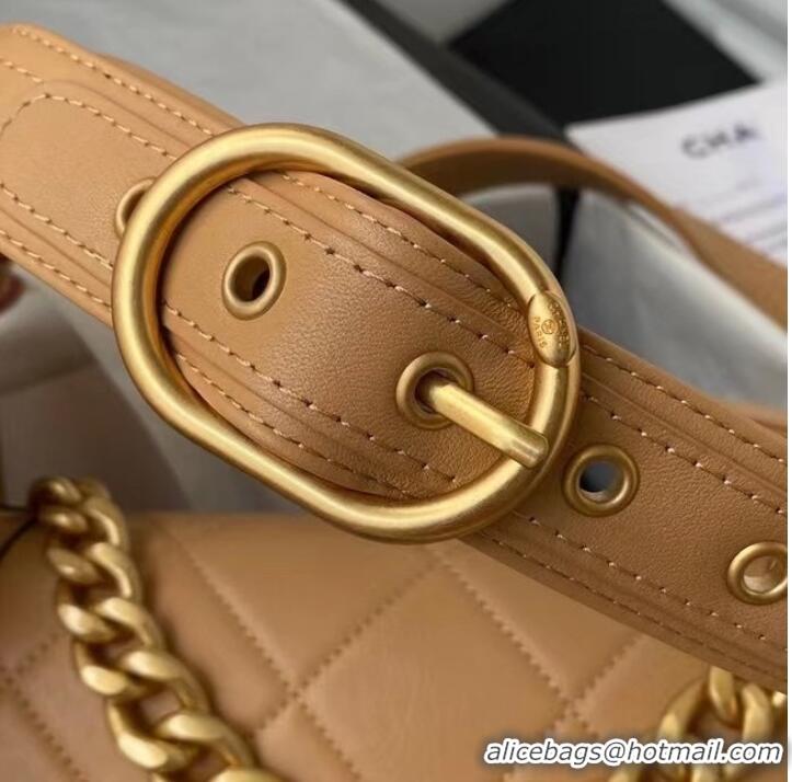 Famous Brand Chanel leather Shoulder Bag AS2842 Apricot