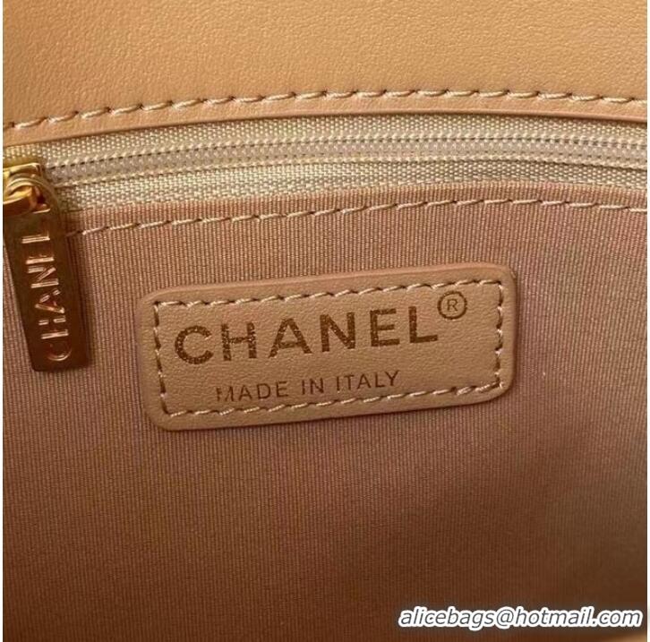 Famous Brand Chanel leather Shoulder Bag AS2842 Apricot